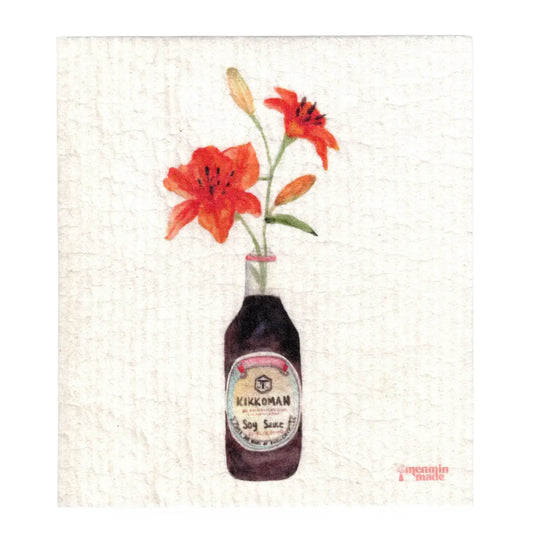 Tiger Lily in Soy Sauce Swedish Dishcloth For Kitchen