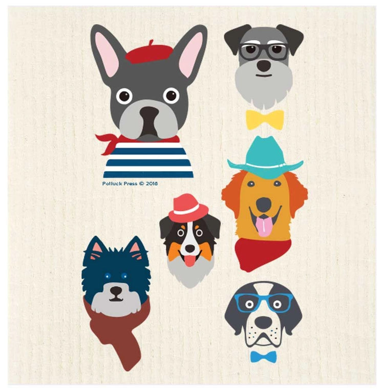 Dog Characters Swedish Dishcloth