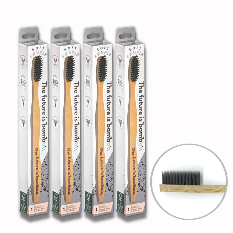 Adult Charcoal Bamboo Toothbrush