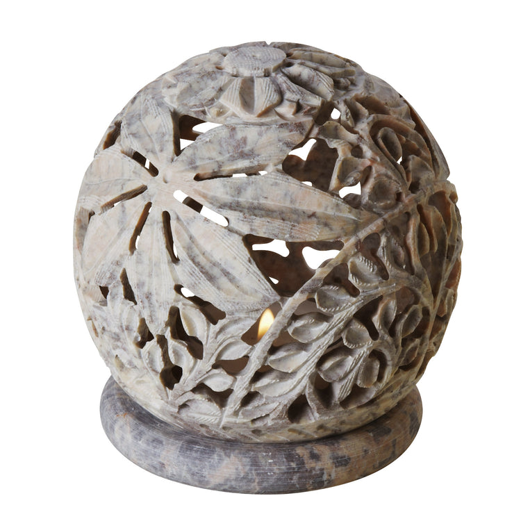 Hand Carved Stone Candleholder