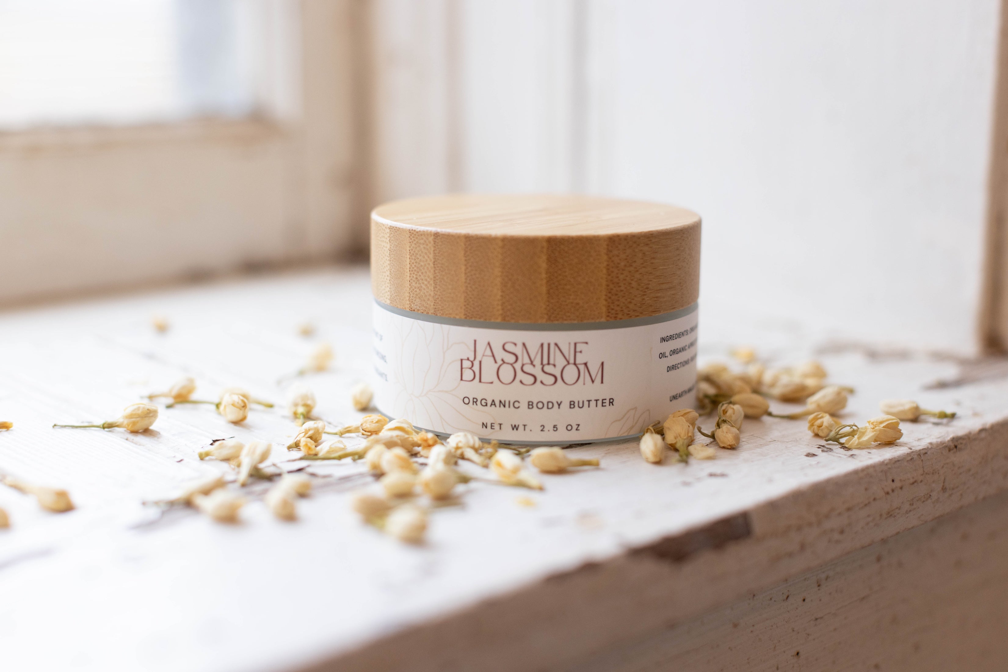 Jasmine Night Blossom Organic 2.5 oz Whipped Shea Body Butter