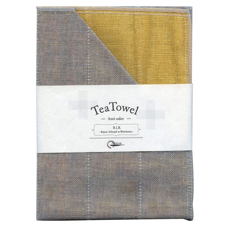 Japanese Binchotan Tea Towel, Naturally Anti-Odor - Tangerine