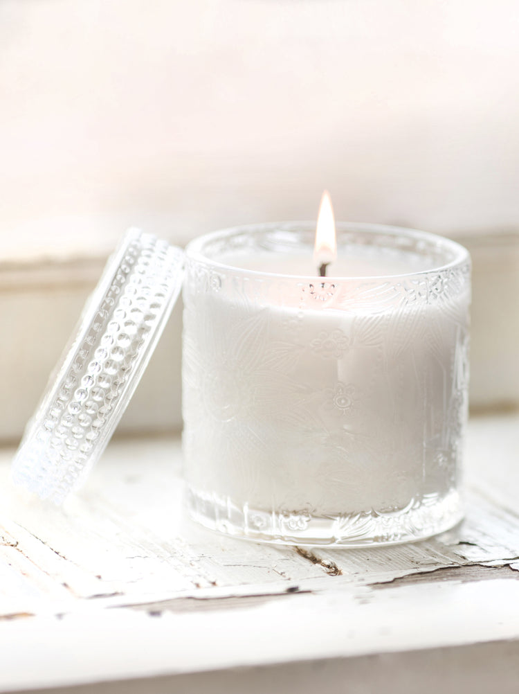 Jasmine Night Blossom Lotus Aromatherapy Candle, 10 oz.