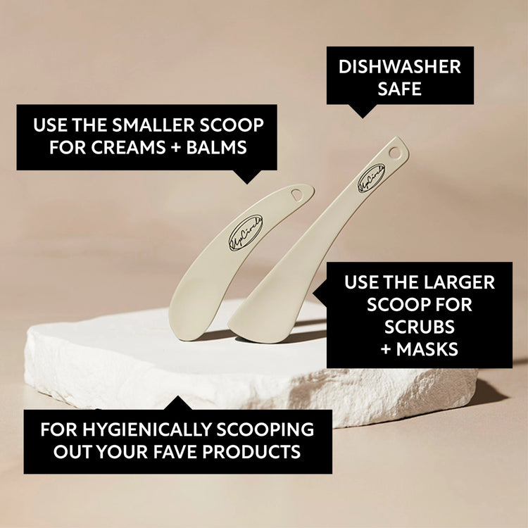 Zero Waste, Sustainable + Reusable - 2 Cosmetic Spatulas