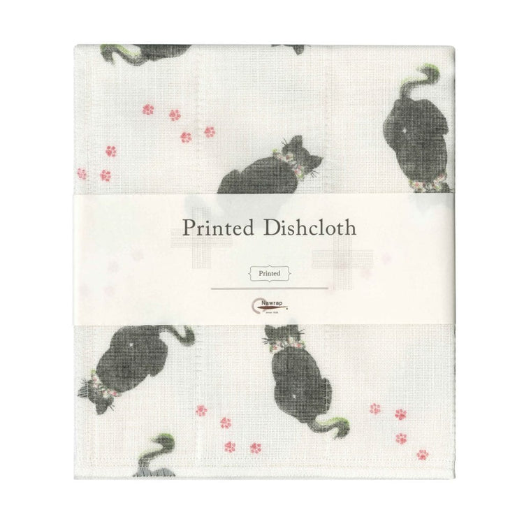 Japanese Dishcloth - Black Cat