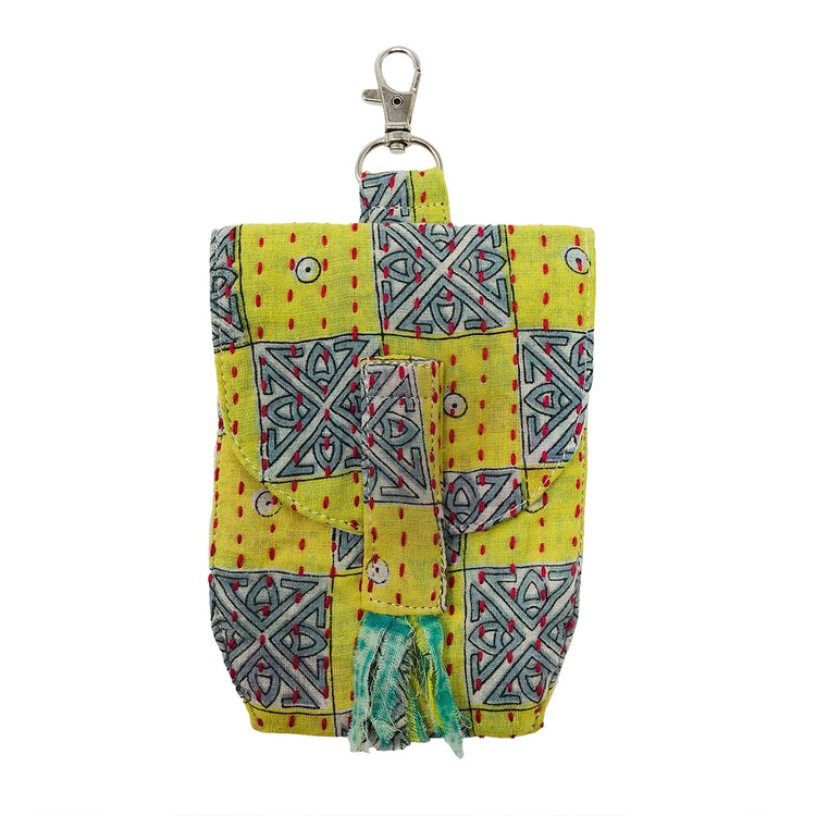 Fair Trade Kantha Clip-On Pouch
