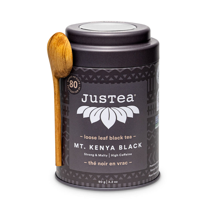 *NEW* Mt. Kenya Black Tin & Spoon - Organic, Fair-Trade Black Tea