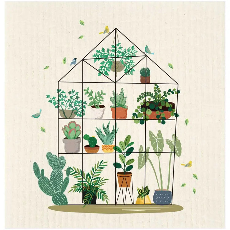 Plants Greenhouse Swedish Dishcloth
