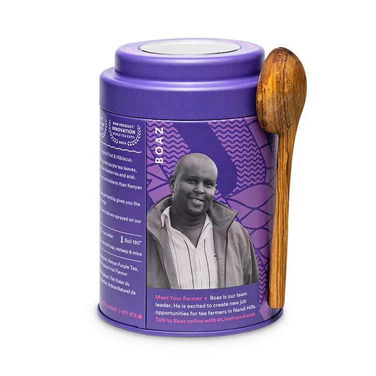 *NEW* Purple Rain Tin with Spoon - Organic, Fair-Trade, Purple Tea