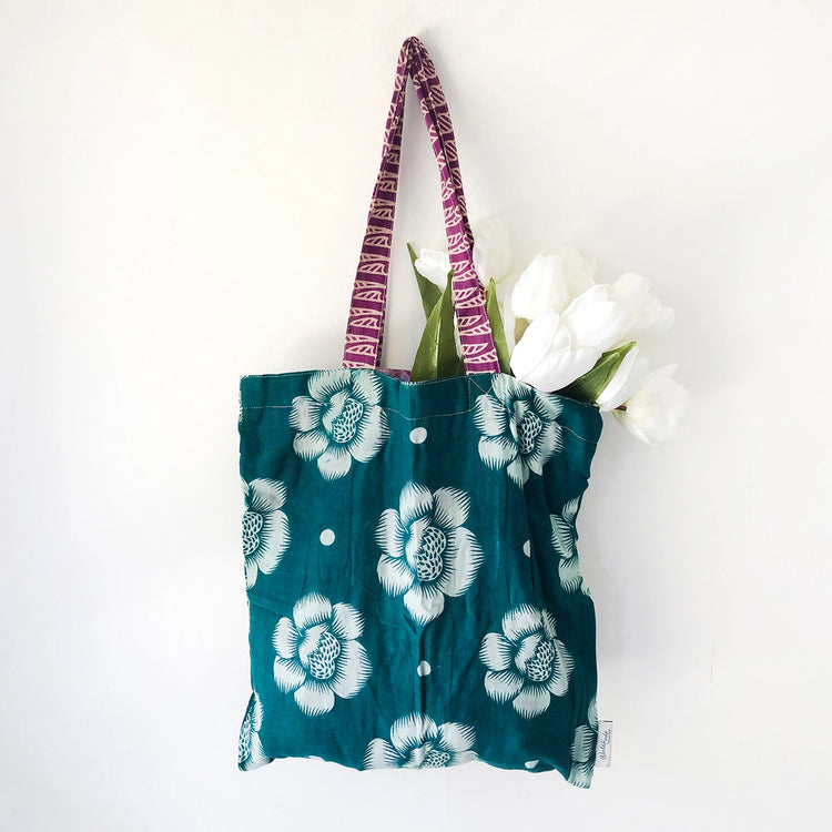 Fair Trade Sari Reversible Tote
