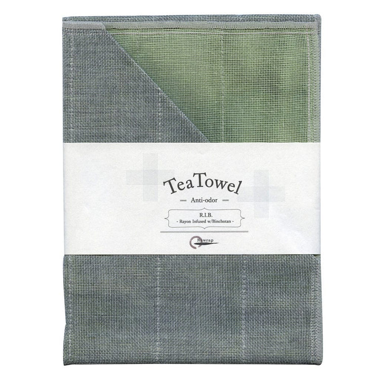 Japanese Binchotan Tea Towel, Naturally Anti-Odor - Pistachio