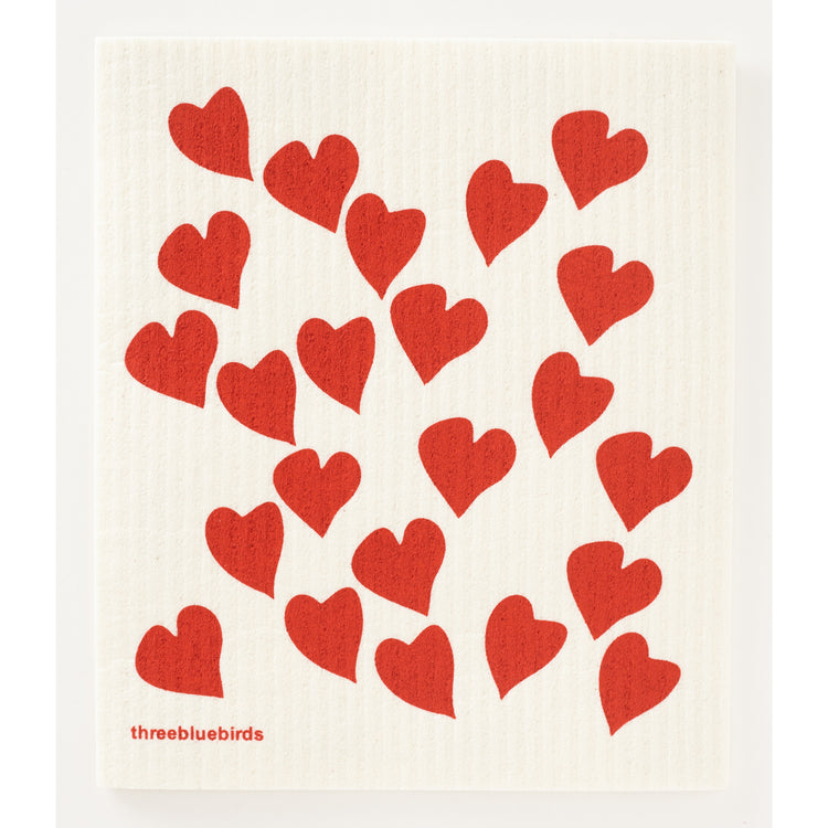 Hearts Swedish Dishcloth
