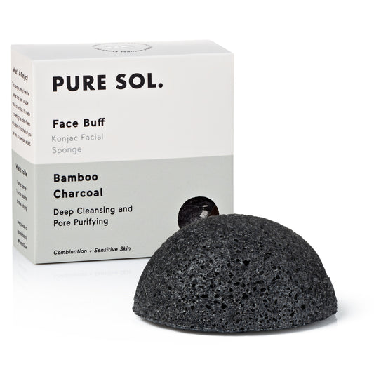 Pure Sol Facial Konjac Sponge - Charcoal