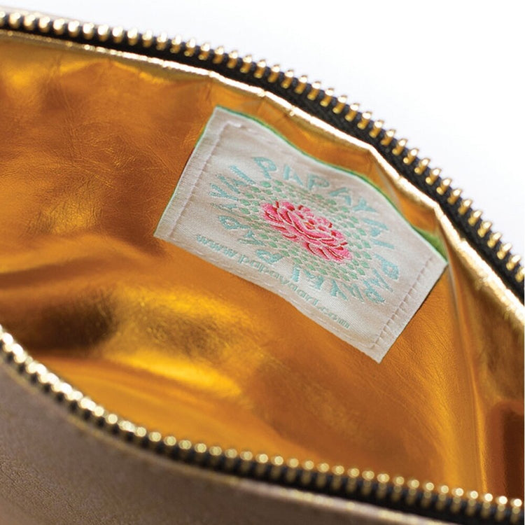 Paisley Gold Pocket Clutch