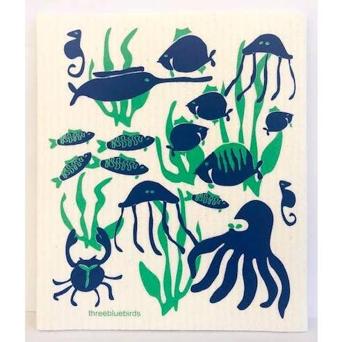 Sea Life Swedish Dish Cloth