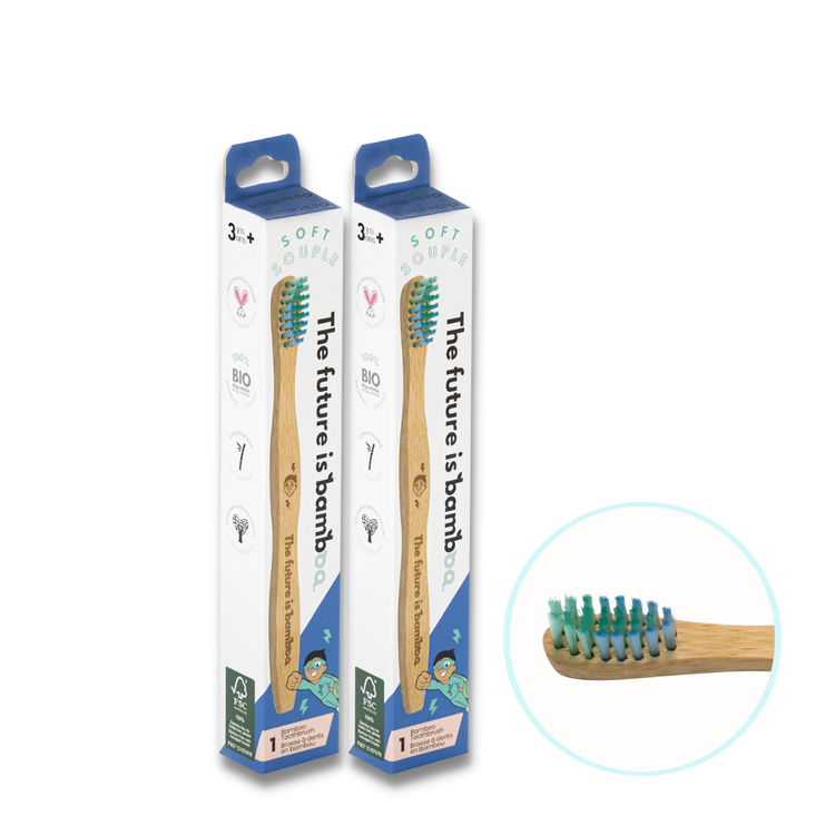 Super Hero Kids Bamboo Toothbrushes - Kids Soft