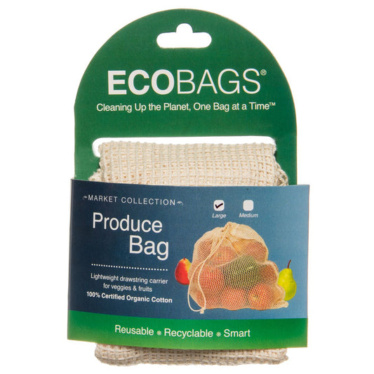 ECOBAGS Organic Mesh Drawstring Bag - Large