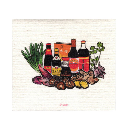 Asian Sauces Swedish Dishcloth For Kitchen