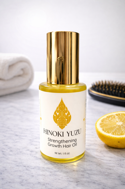 Hinoki Yuzu Strengthening Growth Hair Oil, 1 oz.