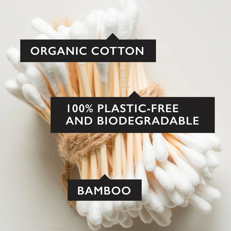 Organic, Plastic Free - Cotton + Bamboo Buds (200 Pcs)