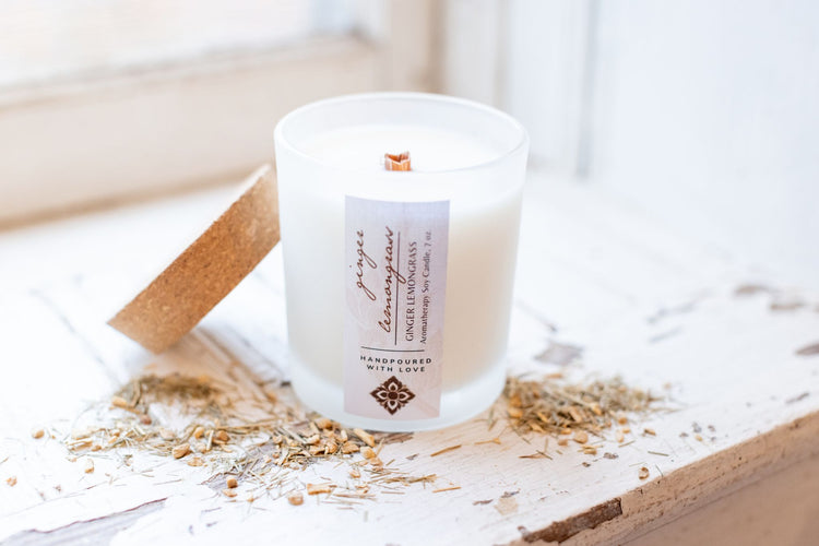 Ginger Lemongrass Soy Aromatherapy Candle