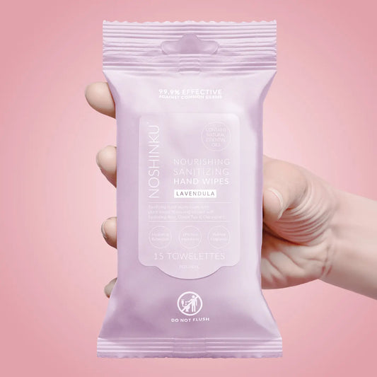 Lavender Nourishing Hand Sanitizing Travel Wipes