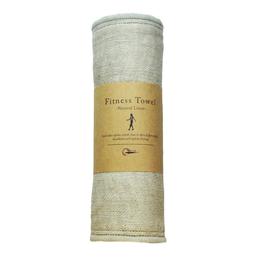 Japanese Charcoal Infused Fitness Towel/Naturally Anti-Odor - Natural Linen