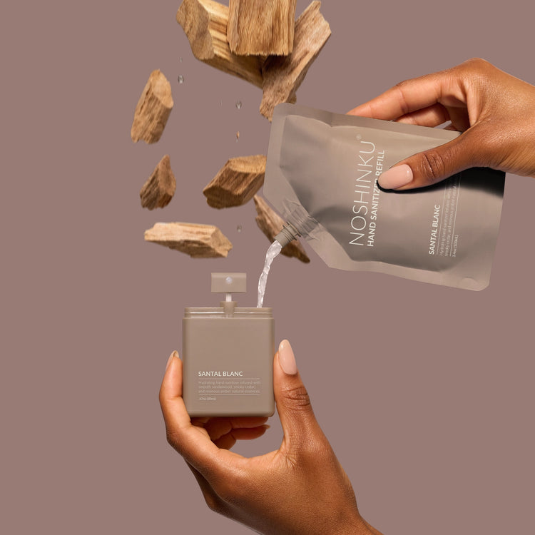 Santal Blanc Hydrating Pocket Hand Sanitizer Refillable