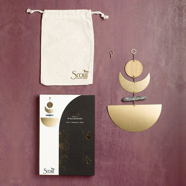 Wall Hanging - Moonrise/Labradorite/Wood *NEW