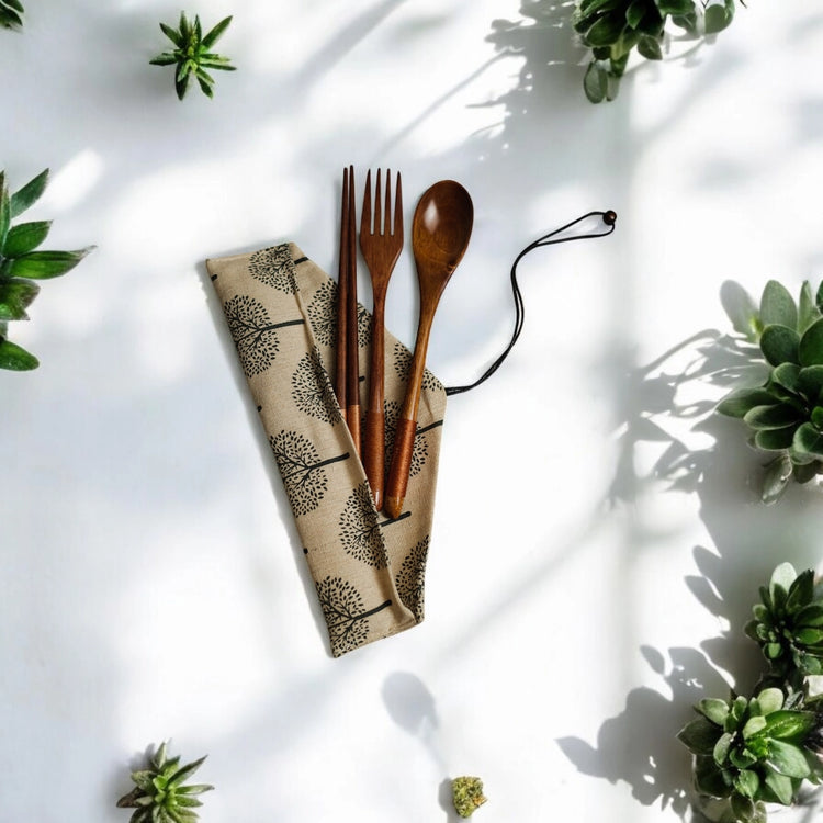 Coconut Utensil Cutlery Travel Set