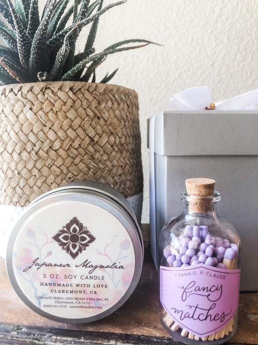 Aromatherapy Candle Tin Gift Set - Japanese Magnolia