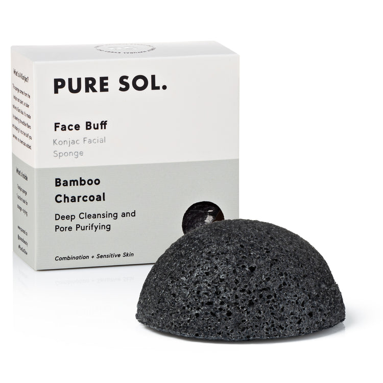 Pure Sol Facial Konjac Sponge - Charcoal