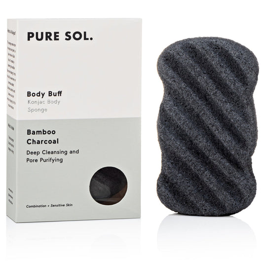Pure Sol Body Konjac Sponge - Charcoal