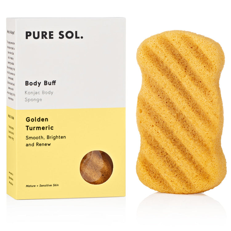 Pure Sol Body Konjac Sponge - Turmeric