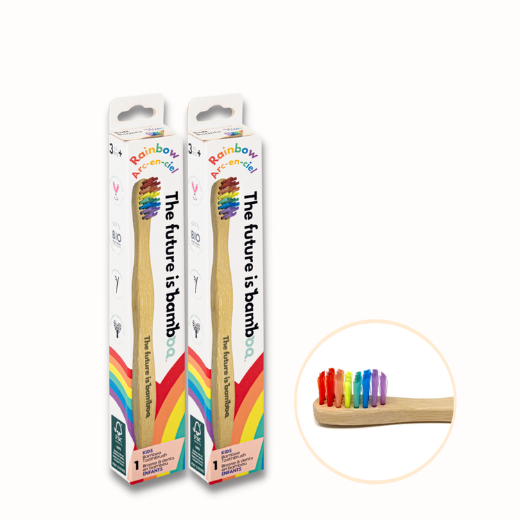 Rainbow Bamboo Toothbrushes - Kids Soft