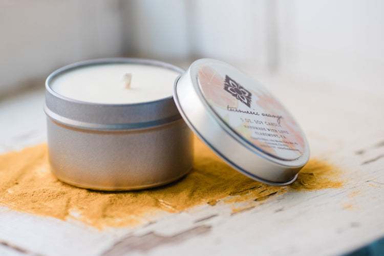 Turmeric Orange Travel Candle Tin