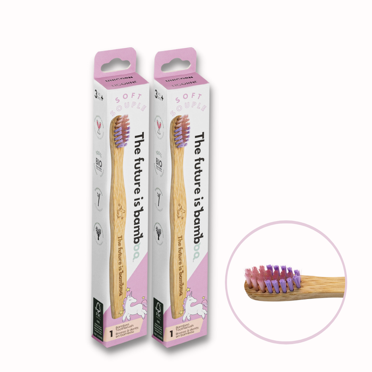 Unicorn Kids Bamboo Toothbrushes