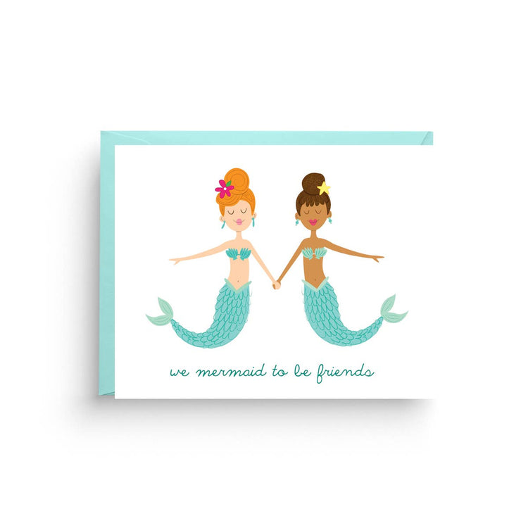 Nicole Marie Paperie - We Mermaids To Be Friends Greeting Card