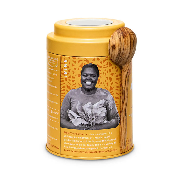 Turmeric Ginger Tin & Spoon - Organic, Fair-Trade Herbal Tea